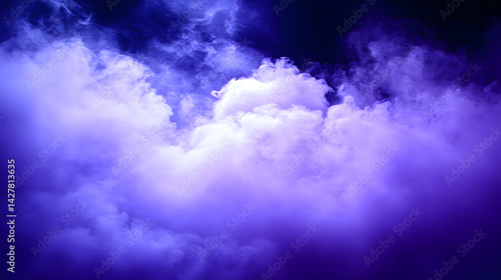 Fototapeta premium Purple Smoke Clouds, Abstract Art