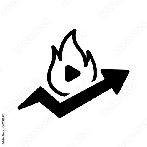 Vector solid black icon for Trendy