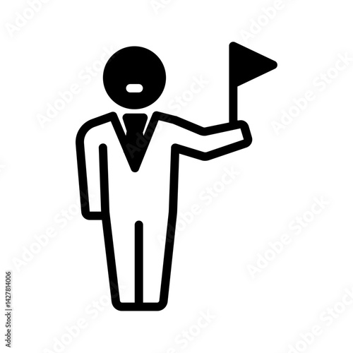 Vector solid black icon for Citizenship status