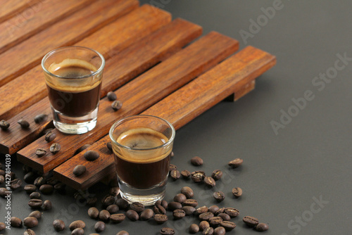 two cups of espresso shot