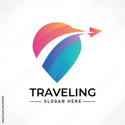 Traveling tour holiday trip summer logo
