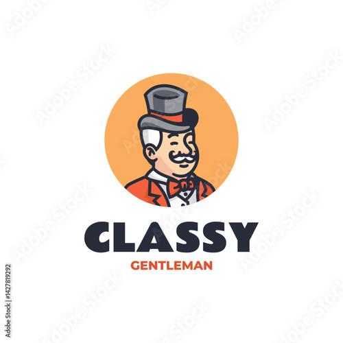 Classy Gentleman Mascot Logo Design