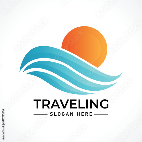 Traveling tour holiday trip summer logo
