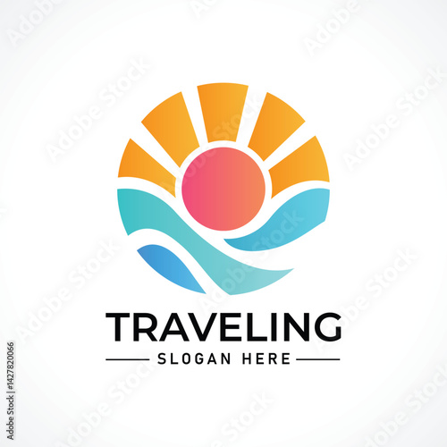 Traveling tour holiday trip summer logo
