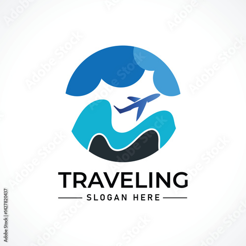 Traveling tour holiday trip summer logo
