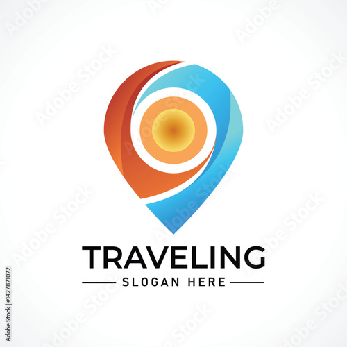 Traveling tour holiday trip summer logo
