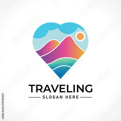 Traveling tour holiday trip summer logo
