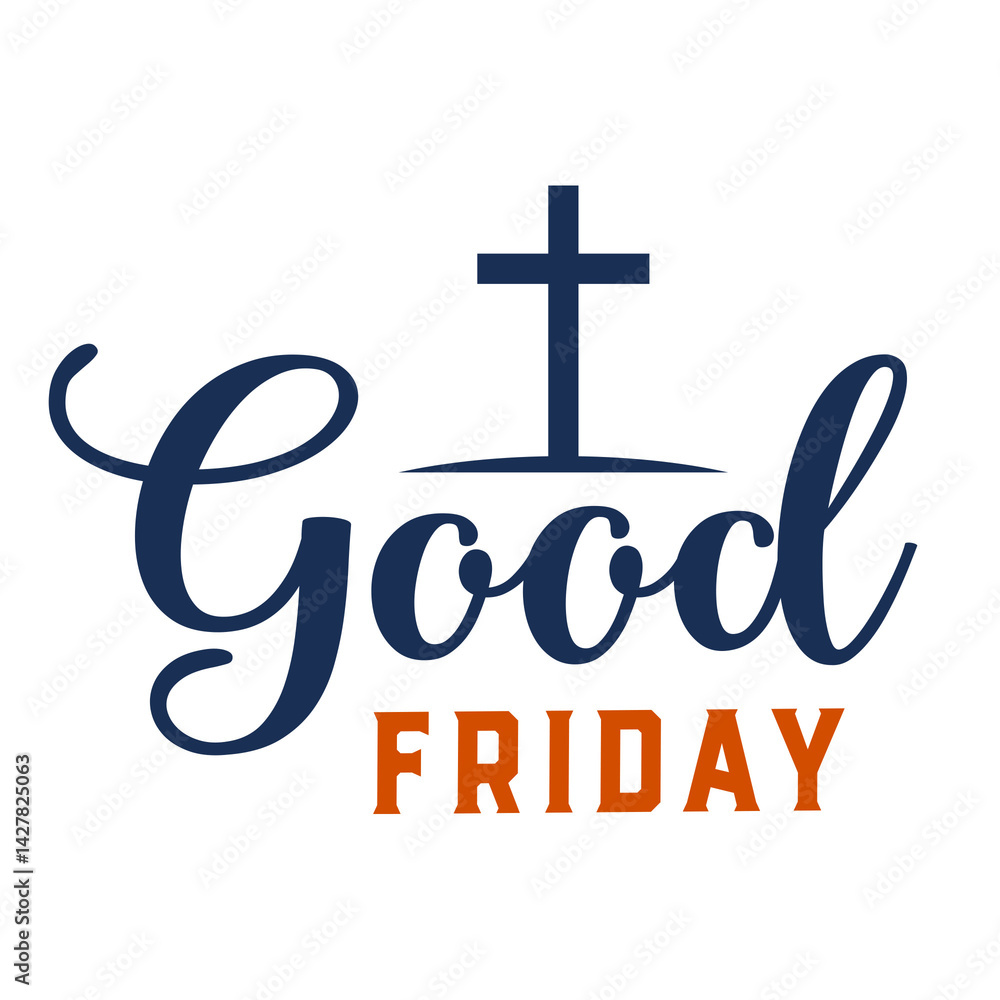Obraz premium Good Friday Transparent Text 