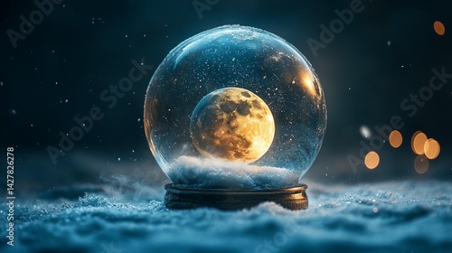 Celestial Snow Globe: Winter Moon