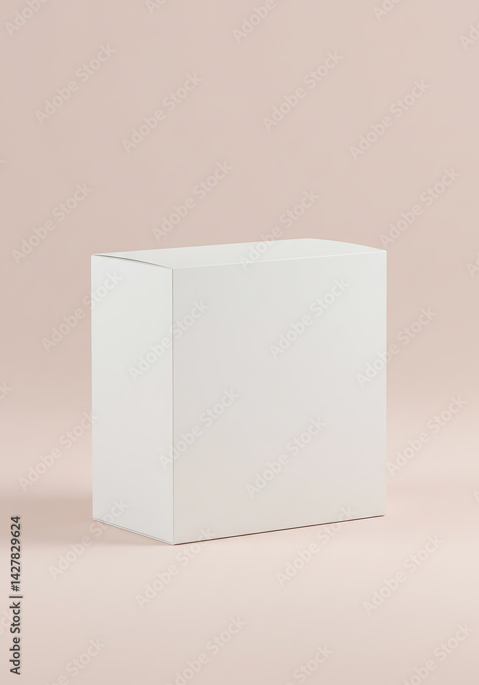 Minimalist white box on a soft background Minimalist white box on a soft background