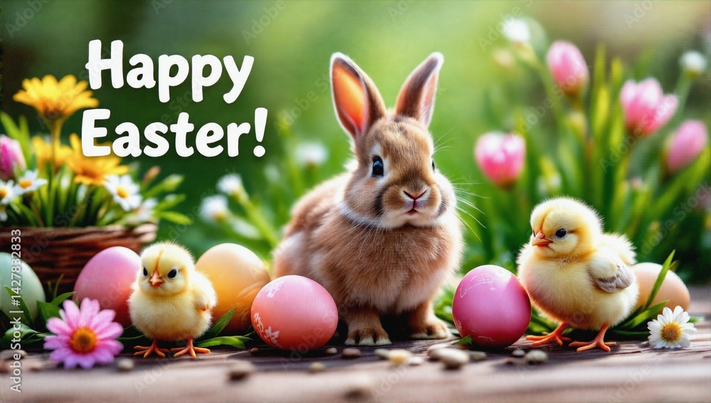 Happy Easter. Stock cards for the Easter hollydays.