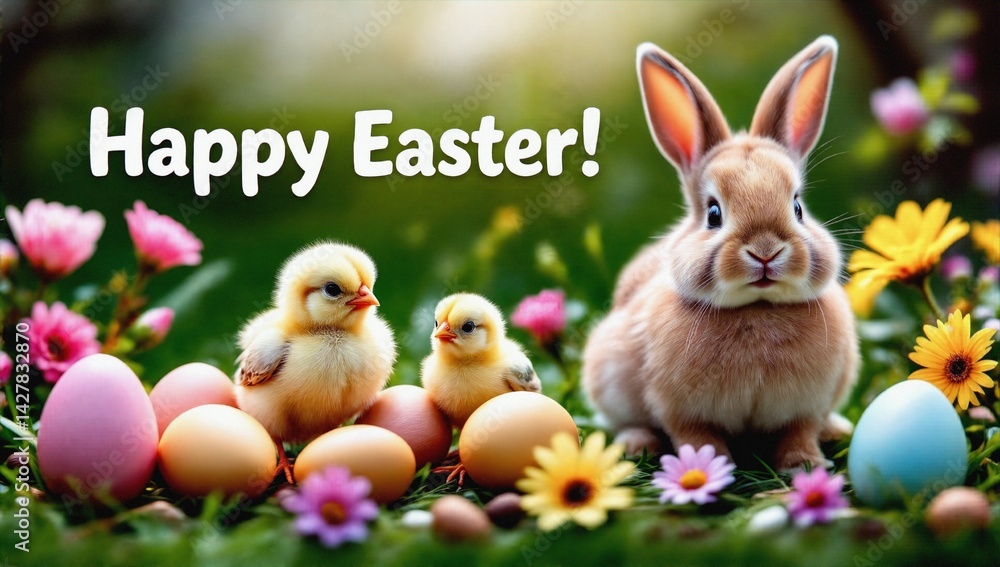 Happy Easter. Stock cards for the Easter hollydays.