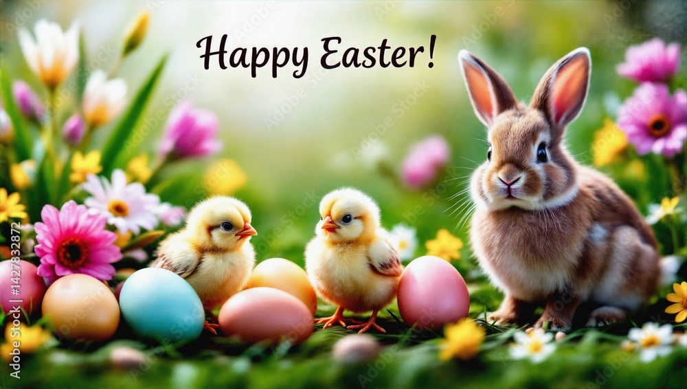 Happy Easter. Stock cards for the Easter hollydays.