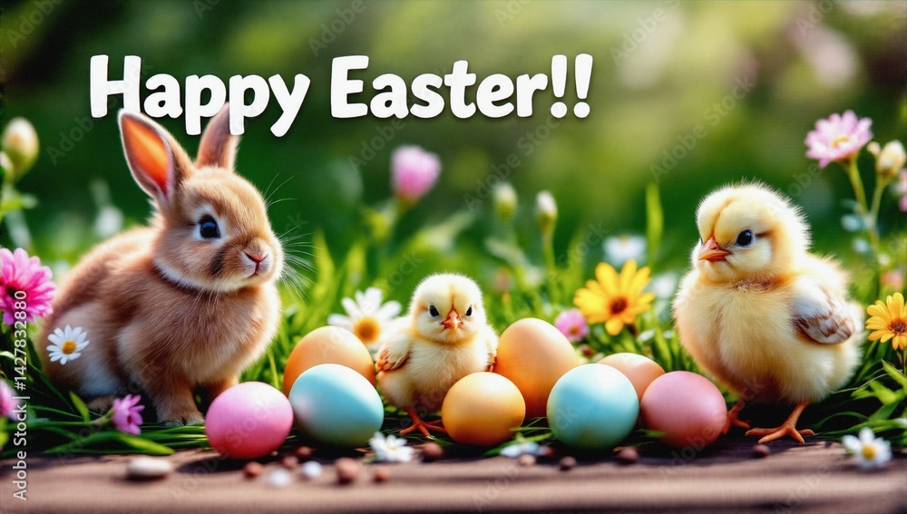 Happy Easter. Stock cards for the Easter hollydays.