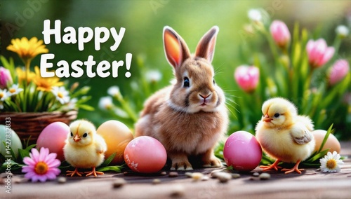 Obraz na płótnie Happy Easter. Stock cards for the Easter hollydays. w salonie