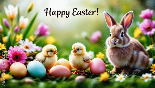 Obraz na płótnie Happy Easter. Stock cards for the Easter hollydays. w salonie