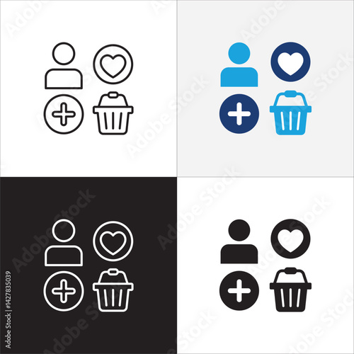 Consumer icon. online shopping user buyer icon. Shopper symbol. Customer sign. Icon symbol suitable for self service store, customer, buy. Vector  illustration