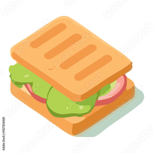 sandwich with ham and pickles