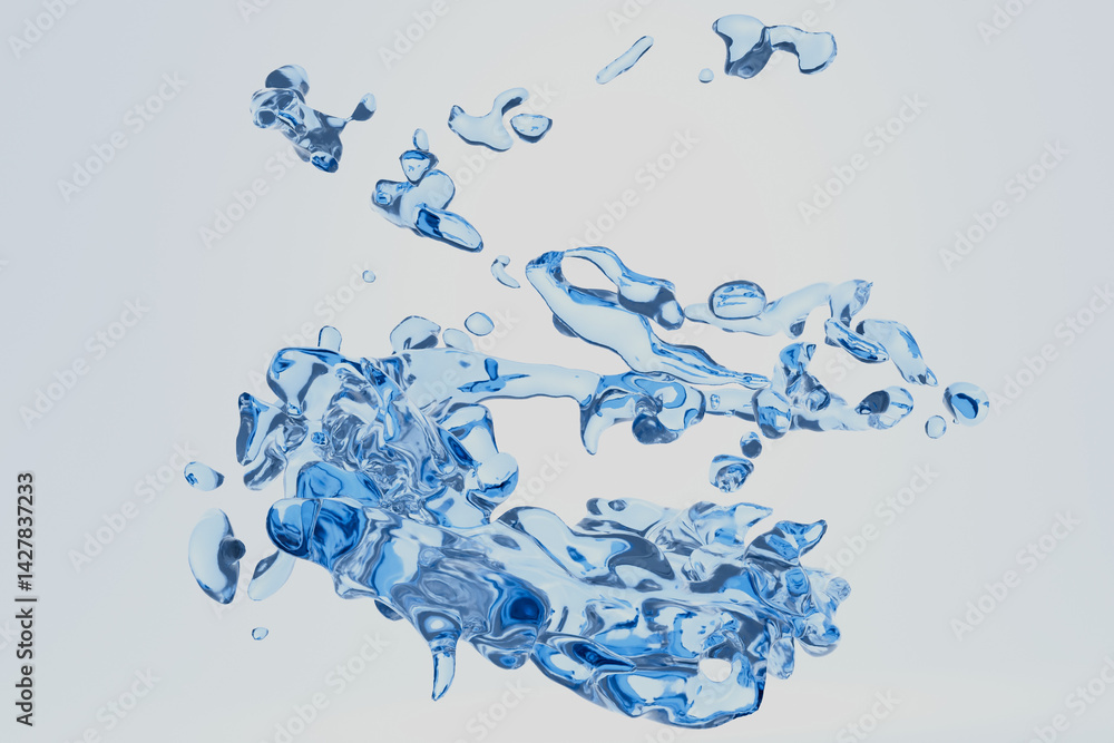 A splash of water with a lot of bubbles