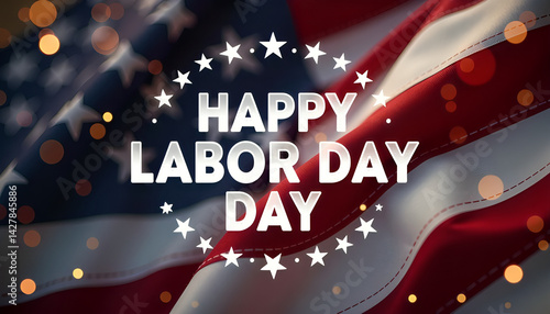 US Flag Banner for Labor Day Celebration