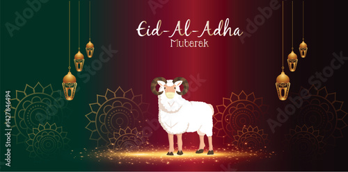 Beautiful Decoration  Eid al adha mubarak banner Decoration Art