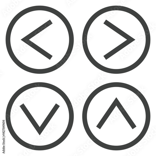 Arrow up, down, left, right icon up down left right buttons isolated on white background. Free Download Arrow up, down, left, right icon up down left right buttons isolated on white background. - GFXLoad
