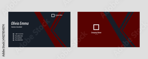 Creative and simple brand identity business card template design