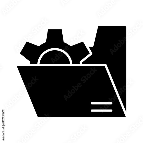 Obraz na płótnie folder management icon w salonie