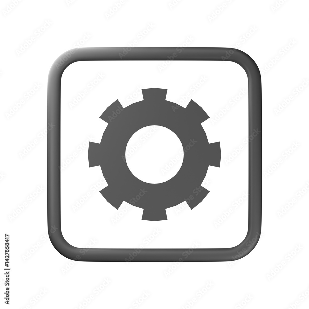 3d setting icon 3d setting icon