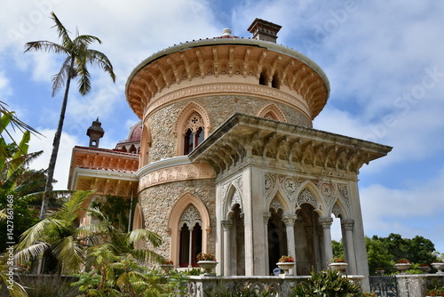 Cylindrical Front of Monserrate Palace with Rectangular Portico, Sintra, Portugal