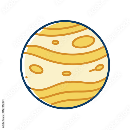 Jupiter Icon Illustration in Vibrant Colors  
