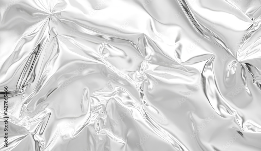 Obraz premium Abstract crumpled silver foil texture background