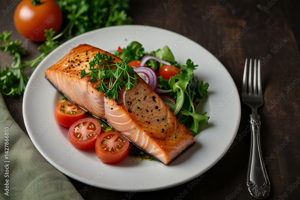 grilled salmon with vegetables grilled salmon with vegetables