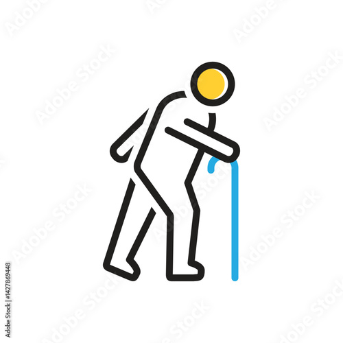 Multi color icon for elderly