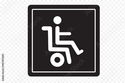 Disabled Handicap Icon set. Symbol isolated white background. vector illustration.