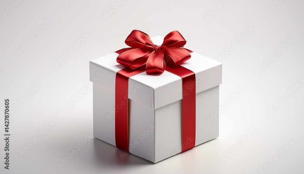 gift box with red ribbon gift box with red ribbon