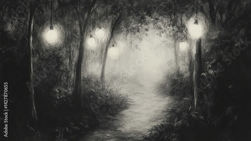 there is a pathway with stairs and flowers in the middle, beautiful render of a fairytale, enchanted magical fantasy