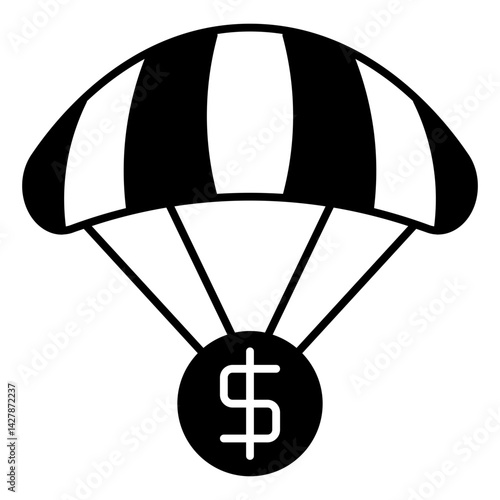 Economic Bailout black icon