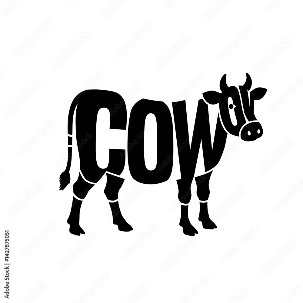 Obraz premium animal text logo vector