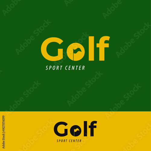 golf sport club logo design concept