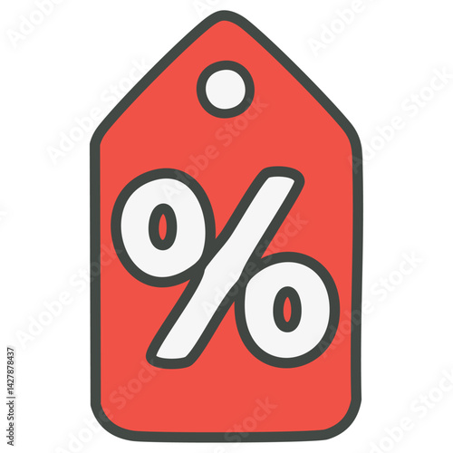 Tag label with percentage discount coupon online shopping icon 3d illustration background