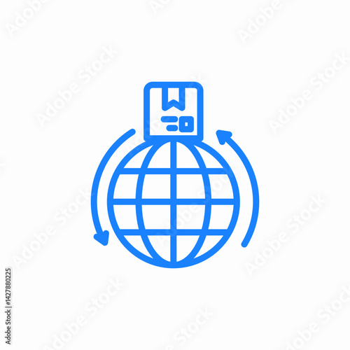 global delivery icon sign vector