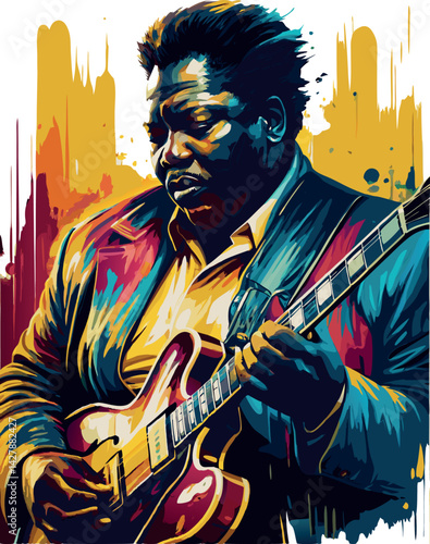 musicista di blues, bluesman 01