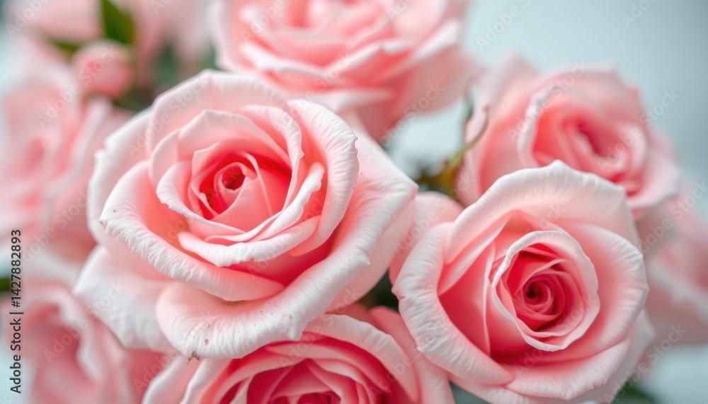 Delicate Blush: A Gentle Arrangement of Pale Pink Roses in Soft Focus Delicate Blush: A Gentle Arrangement of Pale Pink Roses in Soft Focus