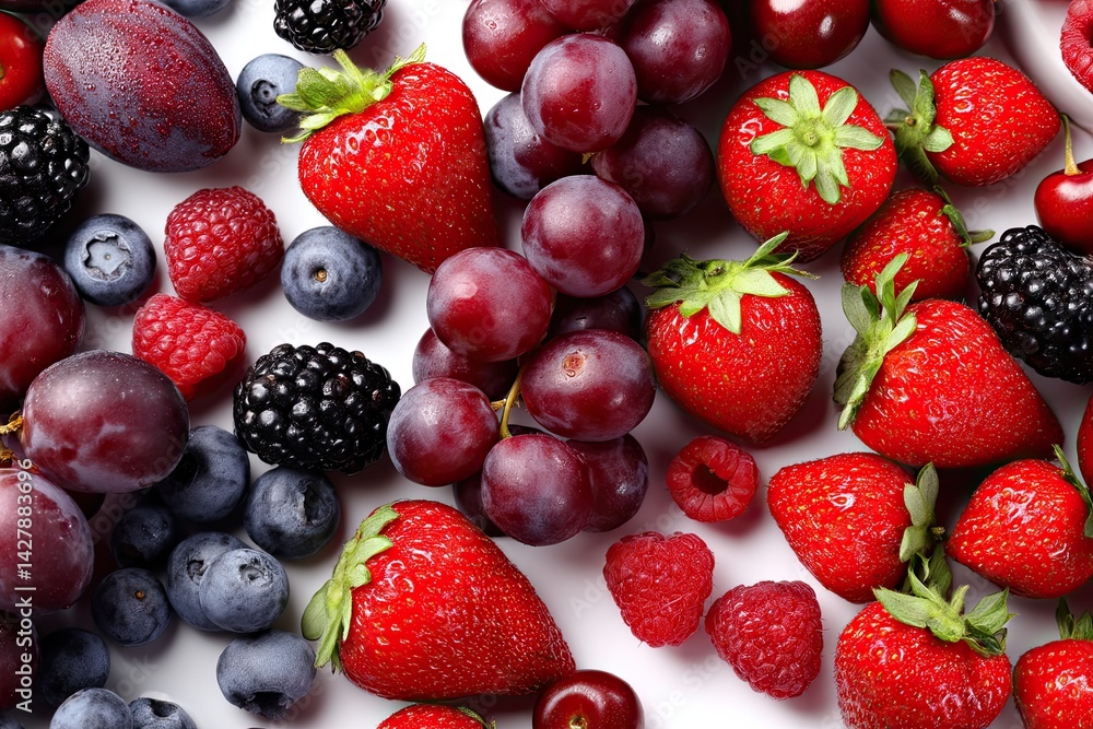 Assorted fresh berries and fruits Assorted fresh berries and fruits