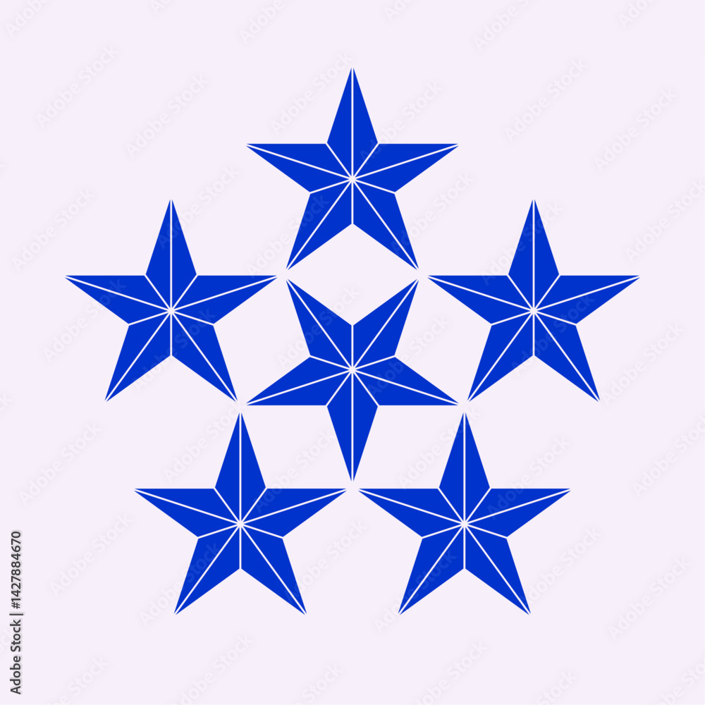 Obraz premium Geometric stars vector illustration