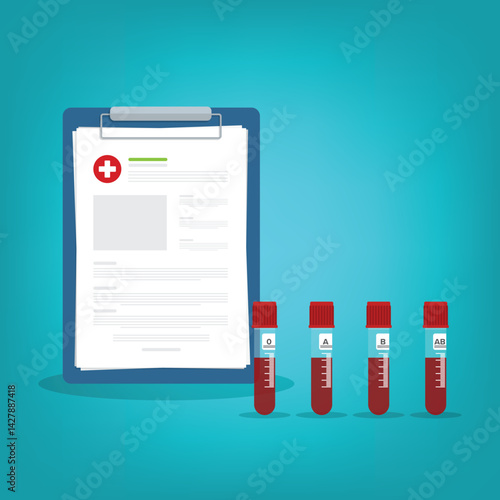 Blood medical test tubes icon. Blood donation concept	