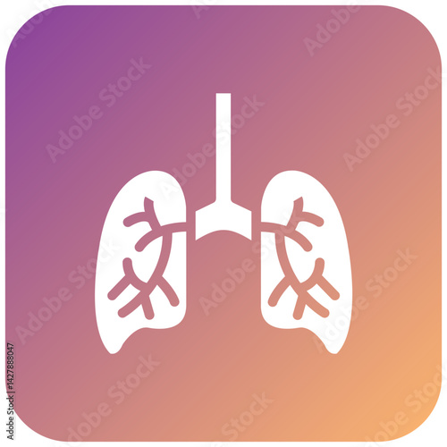 Vector Design Lungs Icon Style