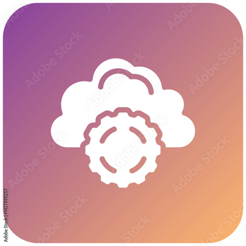 Vector Design Cloud Settings Icon Style