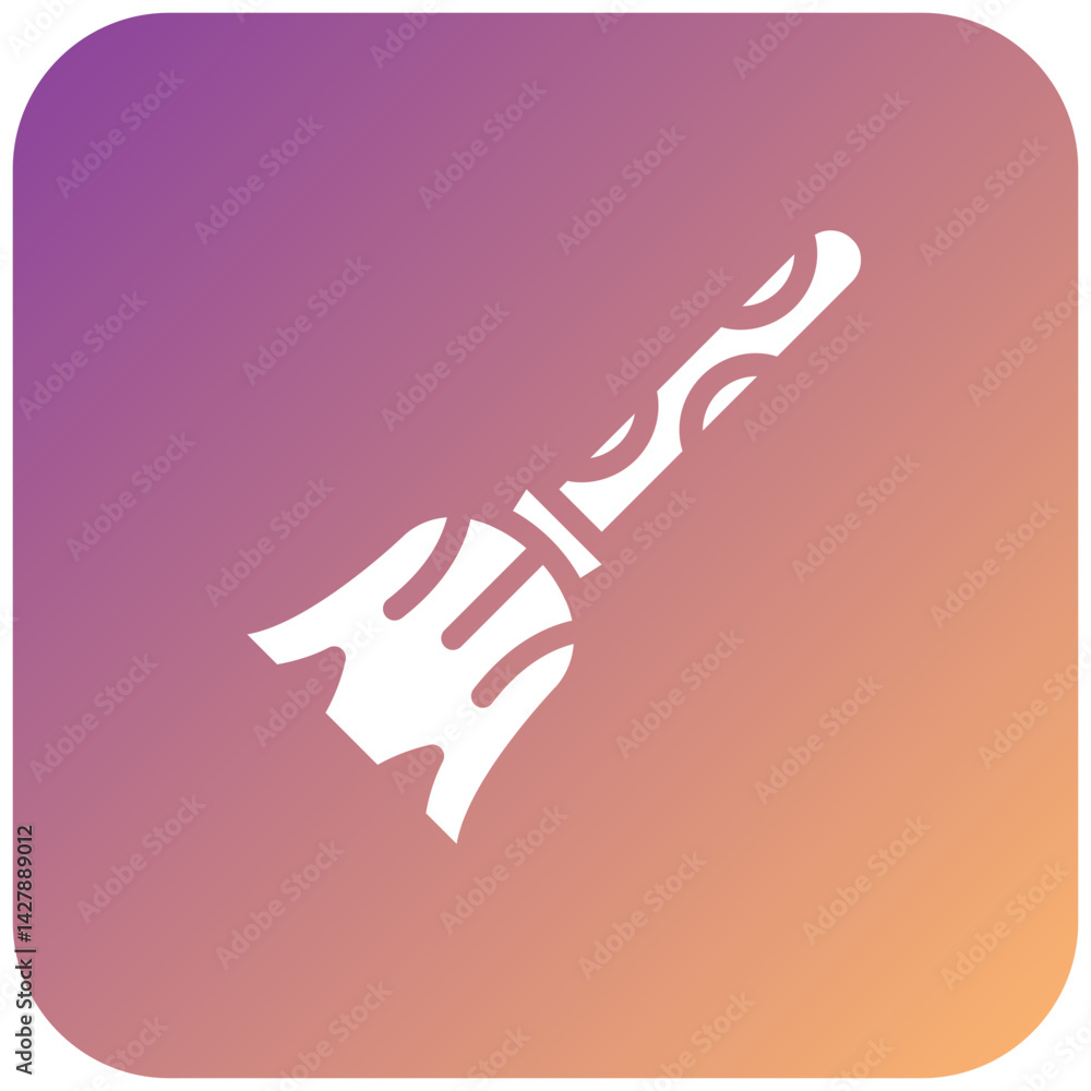 Obraz premium Vector Design Broomstick Icon Style